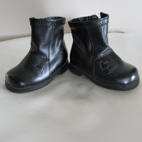 Baby Black Boots size 4 US Teeny Toes - Picture 2 of 6